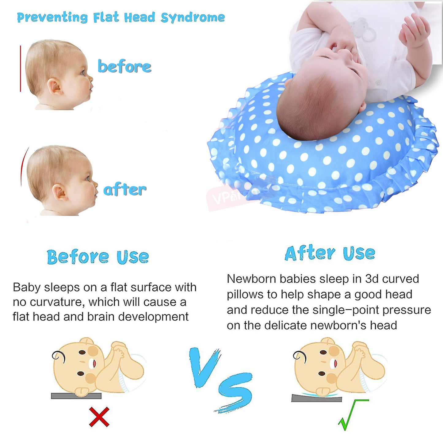 newborn head pillow