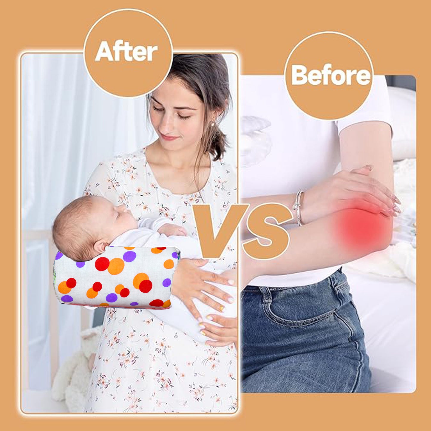 VParents Baby Feeding Arm Pillow for New Born Nursing Pillow for Breast and bottle feeding pillow (Preemiee) VParents