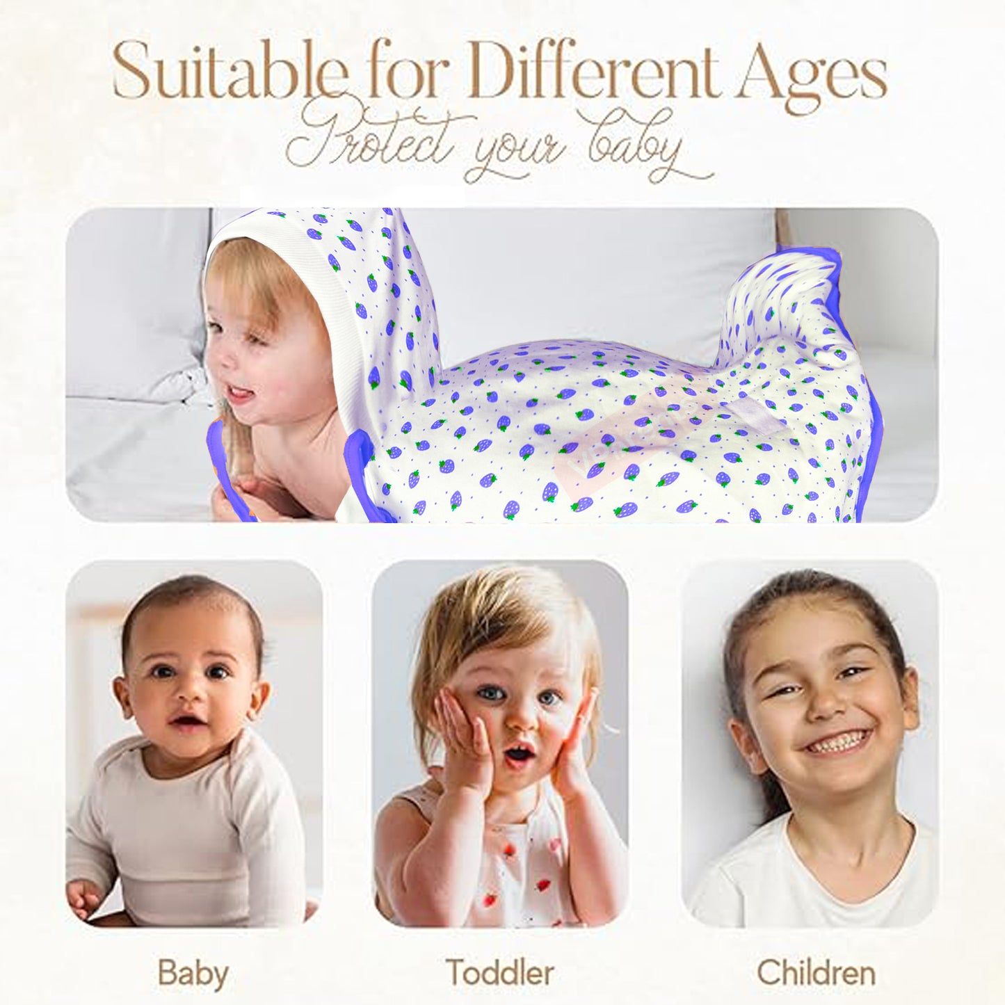 Huey New Born Baby Hooded Wrapper Blanket VParents