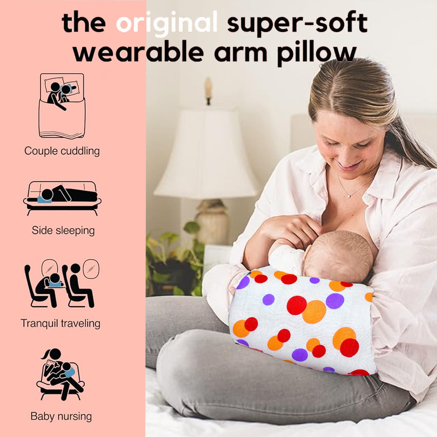 VParents Baby Feeding Arm Pillow for New Born Nursing Pillow for Breast and bottle feeding pillow (Preemiee) VParents