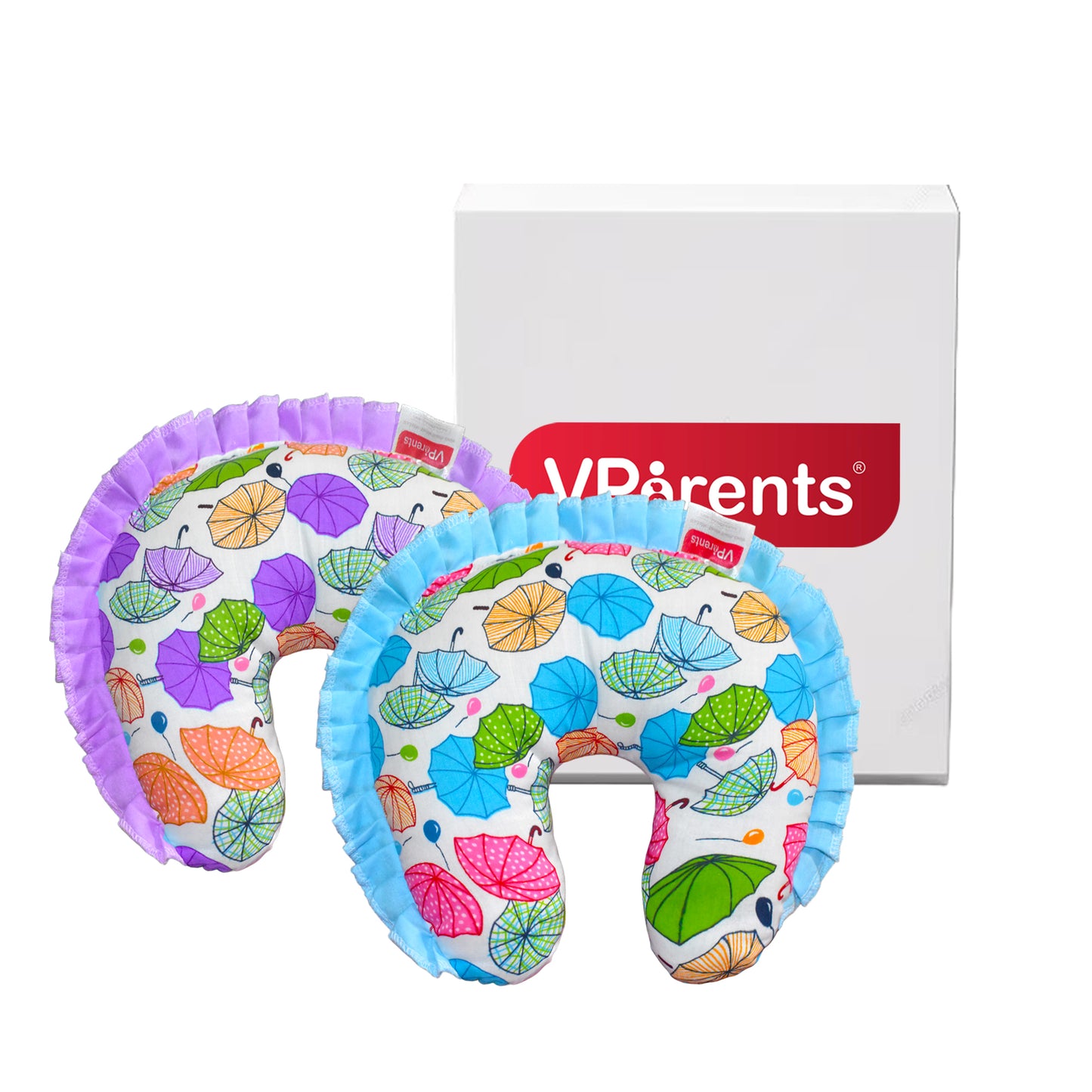 VParents New Born Baby Neck Support Soft Pillow for Head Shaping U Shape Pillow Chunky (Pack of 2) VParents