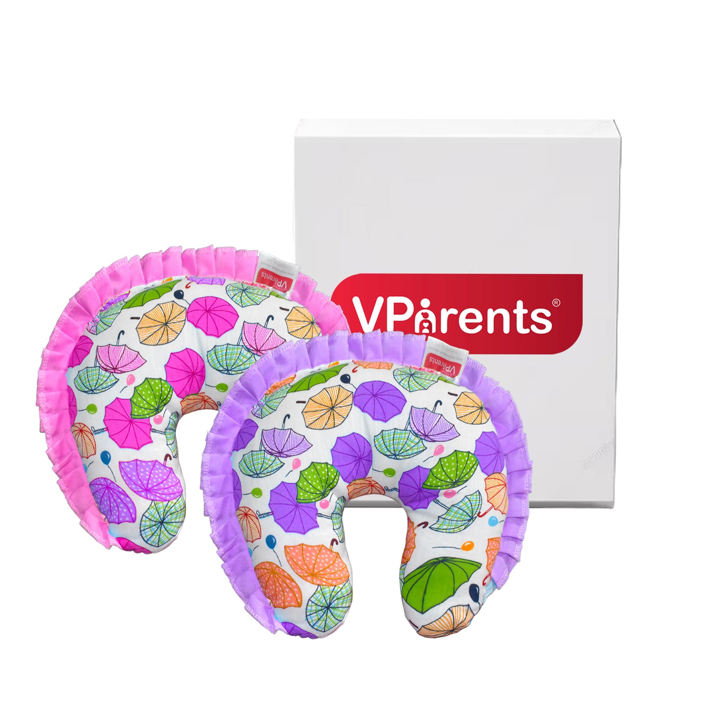 VParents New Born Baby Neck Support Soft Pillow for Head Shaping U Shape Pillow Chunky (Pack of 2) VParents