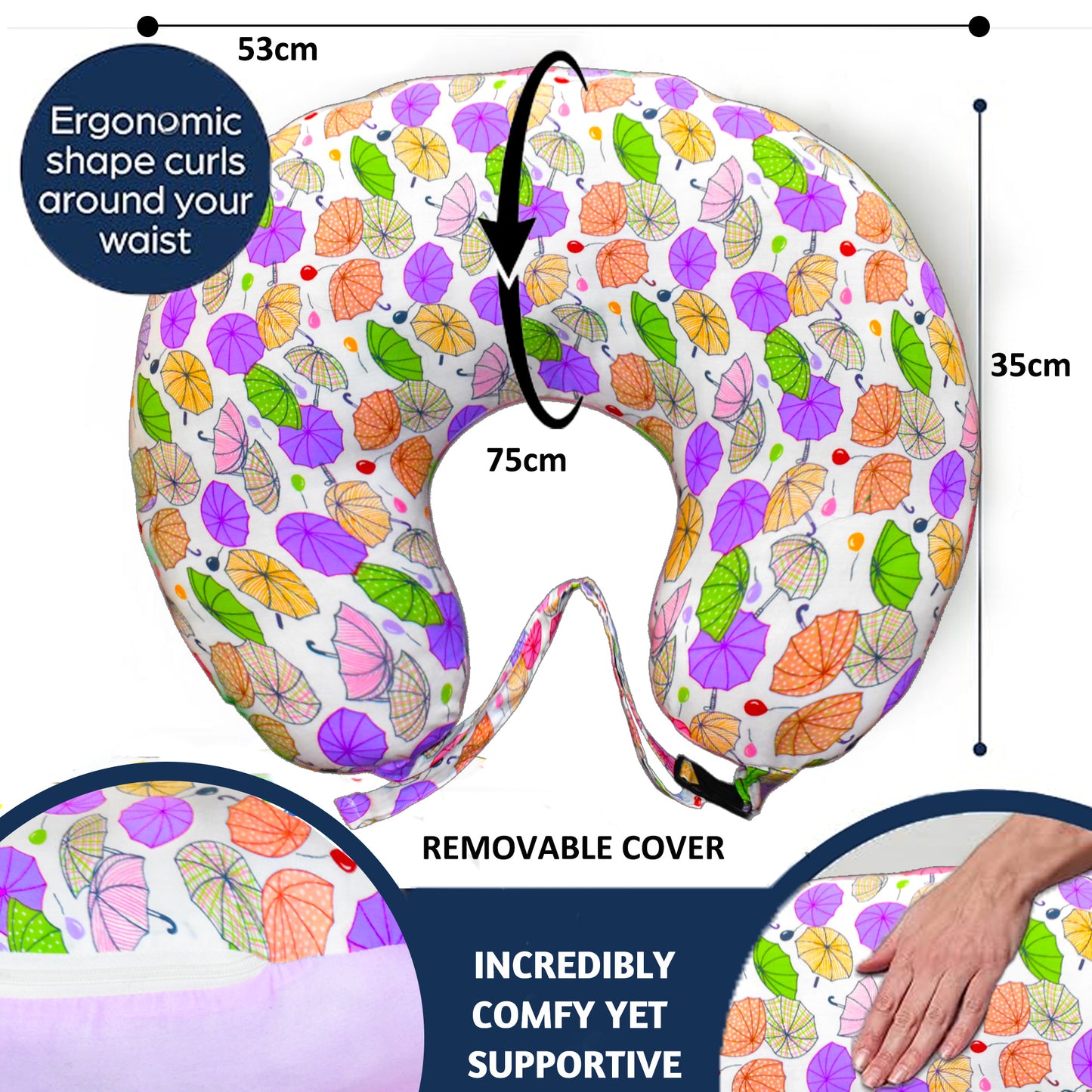 VParents Baby Breast Feeding Pillow, Nursing Pillow, Maternity Feeding Pillow for mother and New born baby (Chunky) (Copy) VParents