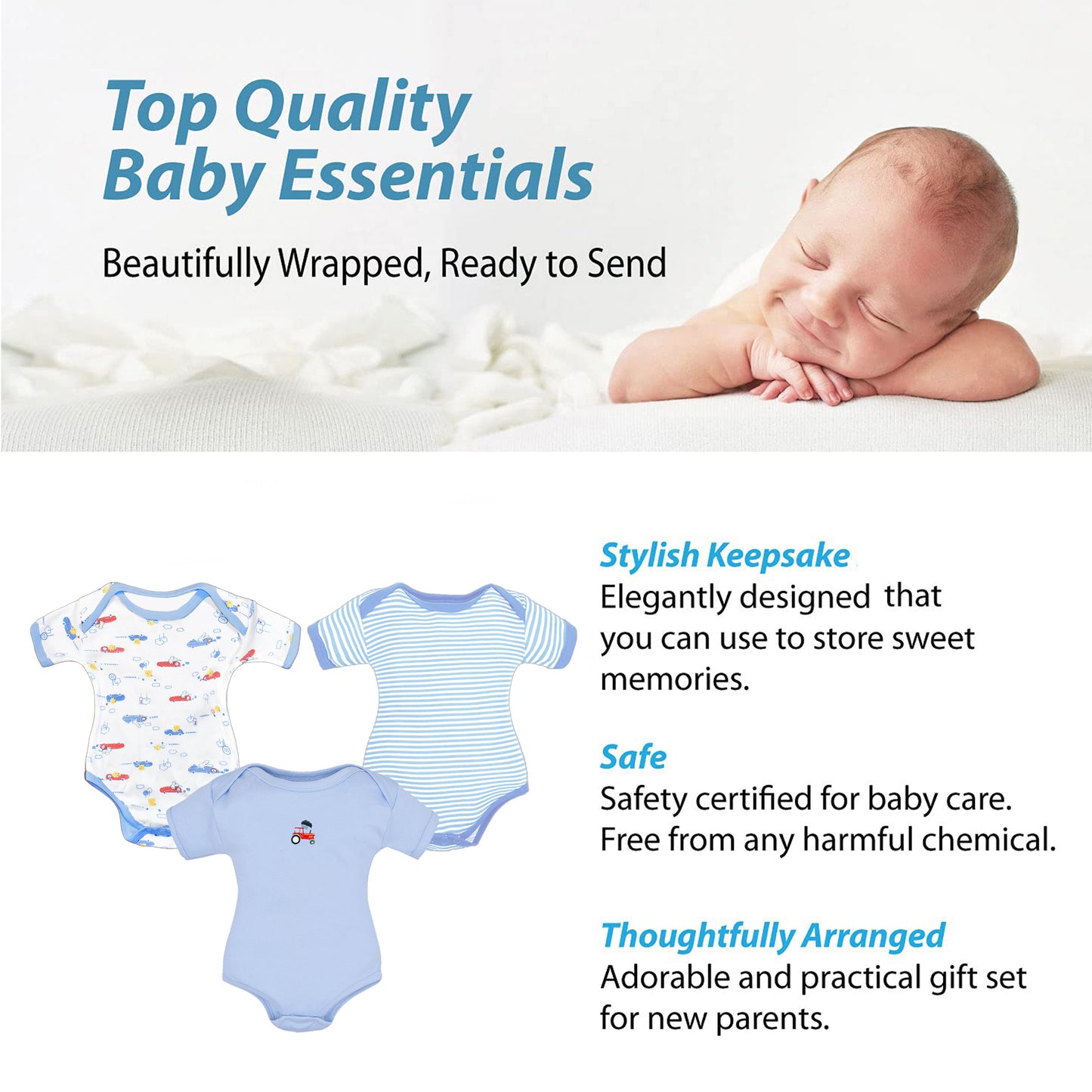 Newborn Hospital kit for baby girl pack of 10 (blue)
