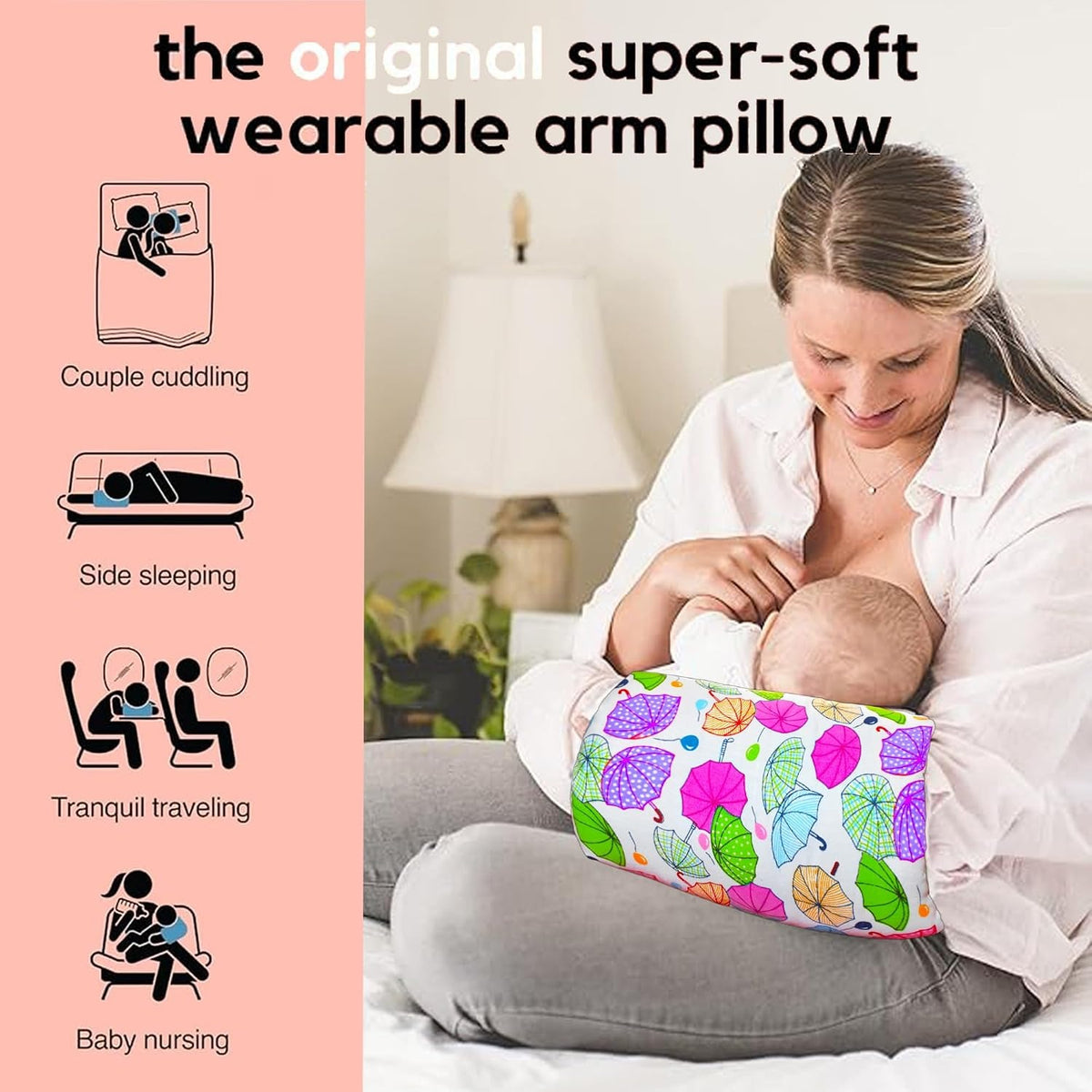 VParents Baby Feeding Arm Pillow for New Born Nursing Pillow for Breast and bottle feeding pillow