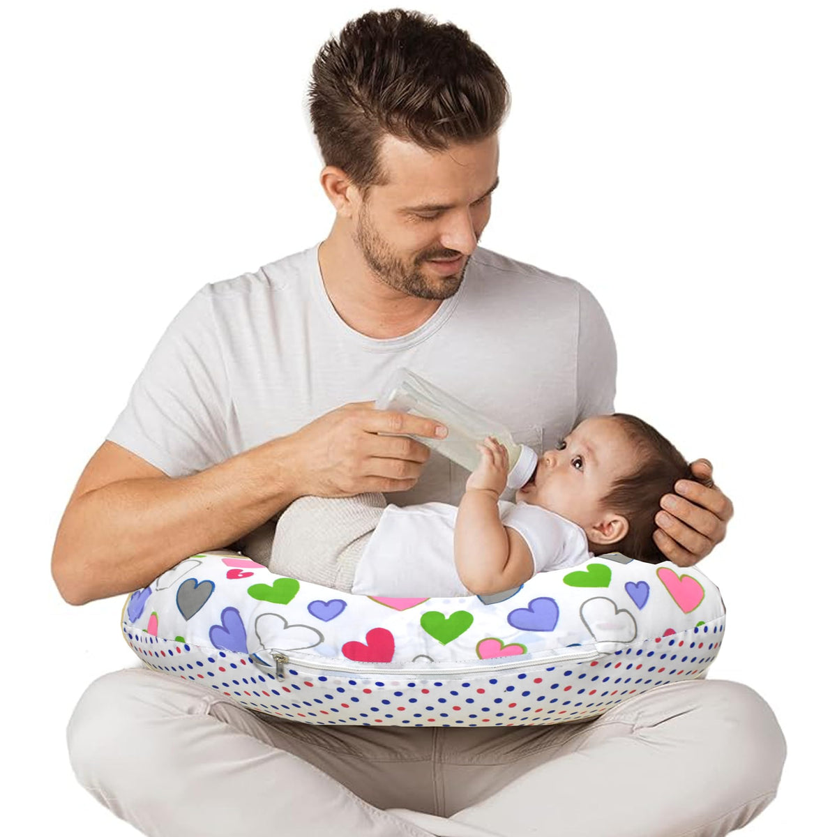 VParents Daisy Multipurpose Baby Feeding Nursing Cum Maternity Pillow for New Born (Purple)