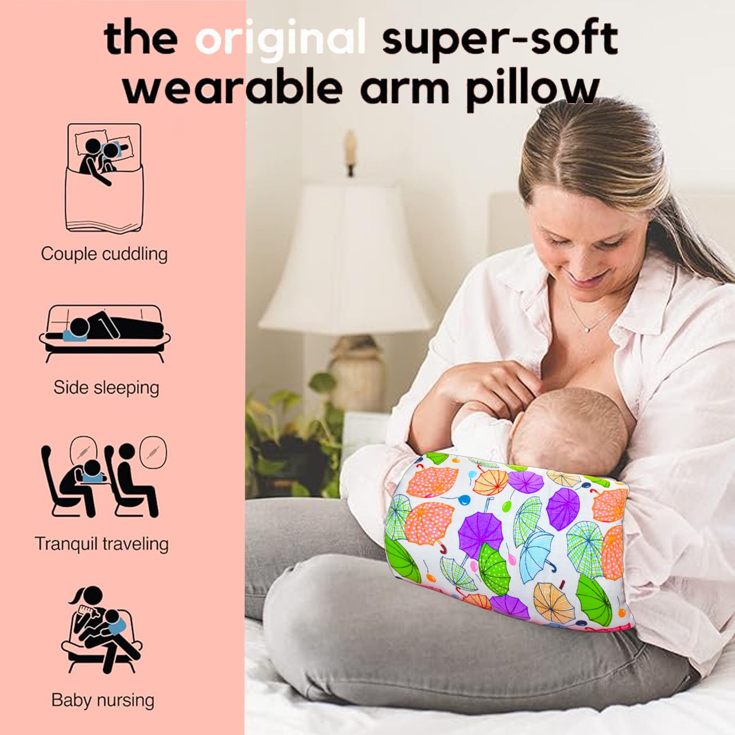 VParents Baby Feeding Arm Pillow for New Born Nursing Pillow for Breast and bottle feeding pillow (Chunky) VParents