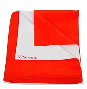 VParents Chubby Cheeks Water Proof Baby Bed Protector Reusable Dry Sheet (Pink and Blue) (Large) (100 X 140) Pack of 2
