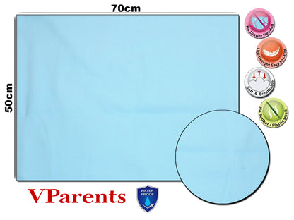 VParents Chubby Cheeks Water Proof Baby Bed Protector Reusable Dry Sheet