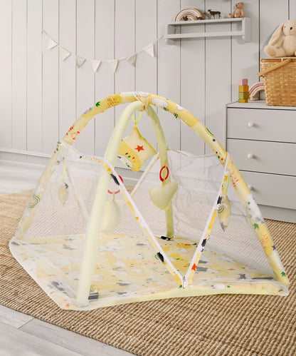 VParents Perry Baby Bedding Set/Baby Bedding Mattress Set with Mosquito Net/Baby Bed Set and Baby Play Gym with Mosquito Net