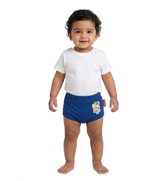 VParents Bloomer for Kids Unisex, 100% Pure Cotton Soft & Breathable Underwear Bloomers for Baby Comfortable & Durable - Dark Blue 6-12 months