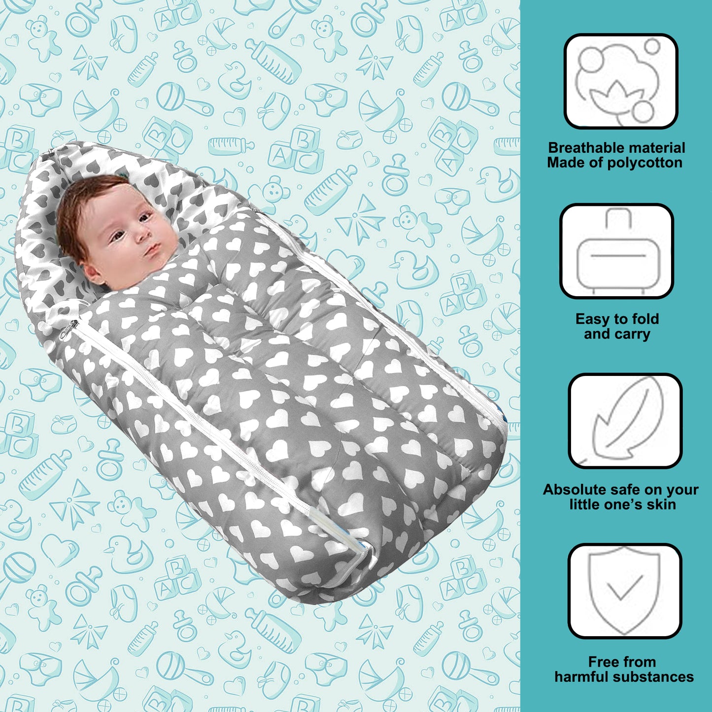 Rosy Baby Sleeping Cum Carrying Bag