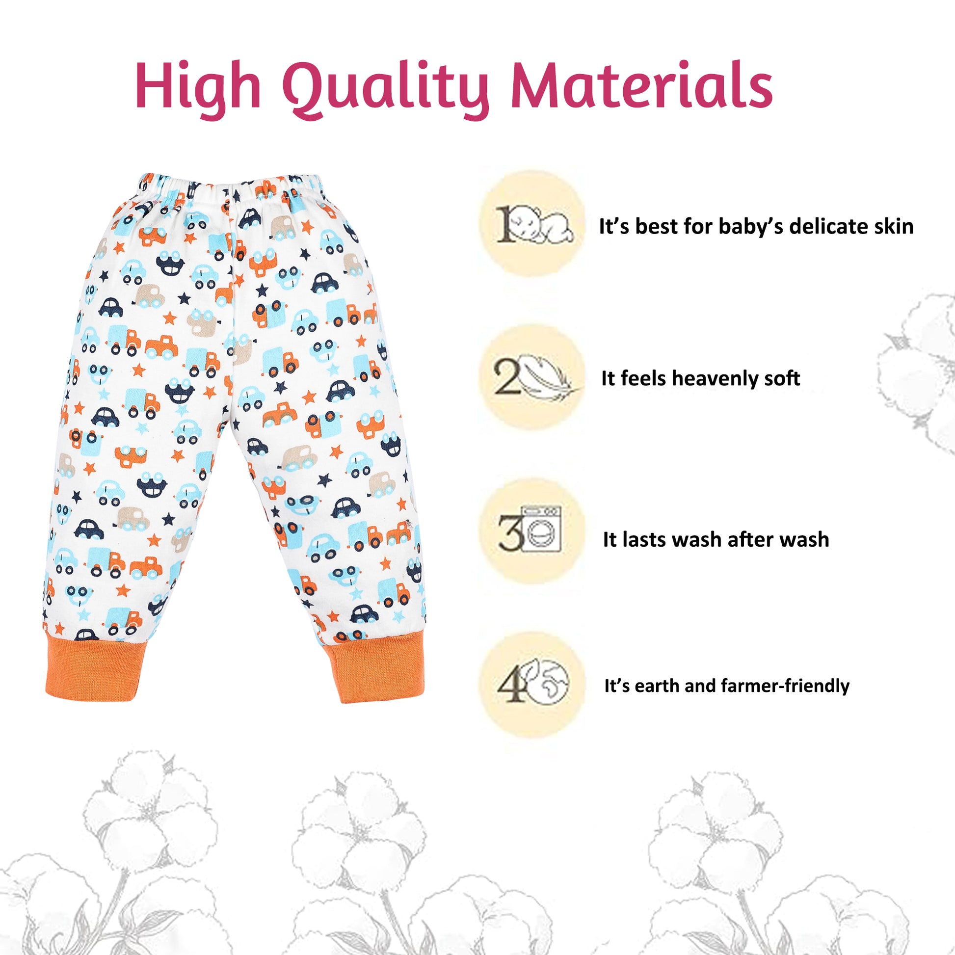 VParents Regular Loose Fit Track  Pajama Pants for Boys and Girls (pack of 4)(prints may vary) VParents