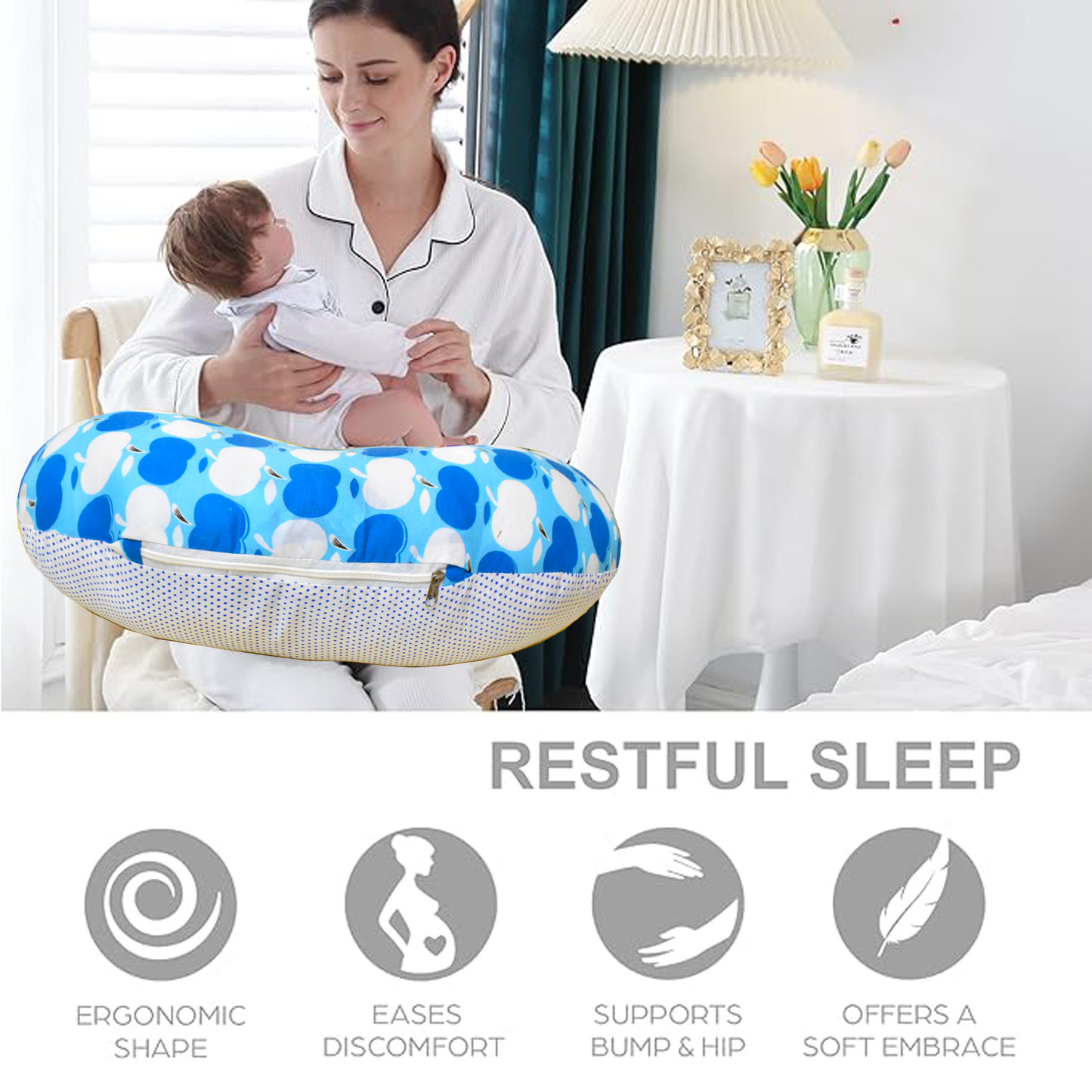VParents Cheeky cheeky Multipurpose Baby Feeding Nursing Cum Maternity Pillow