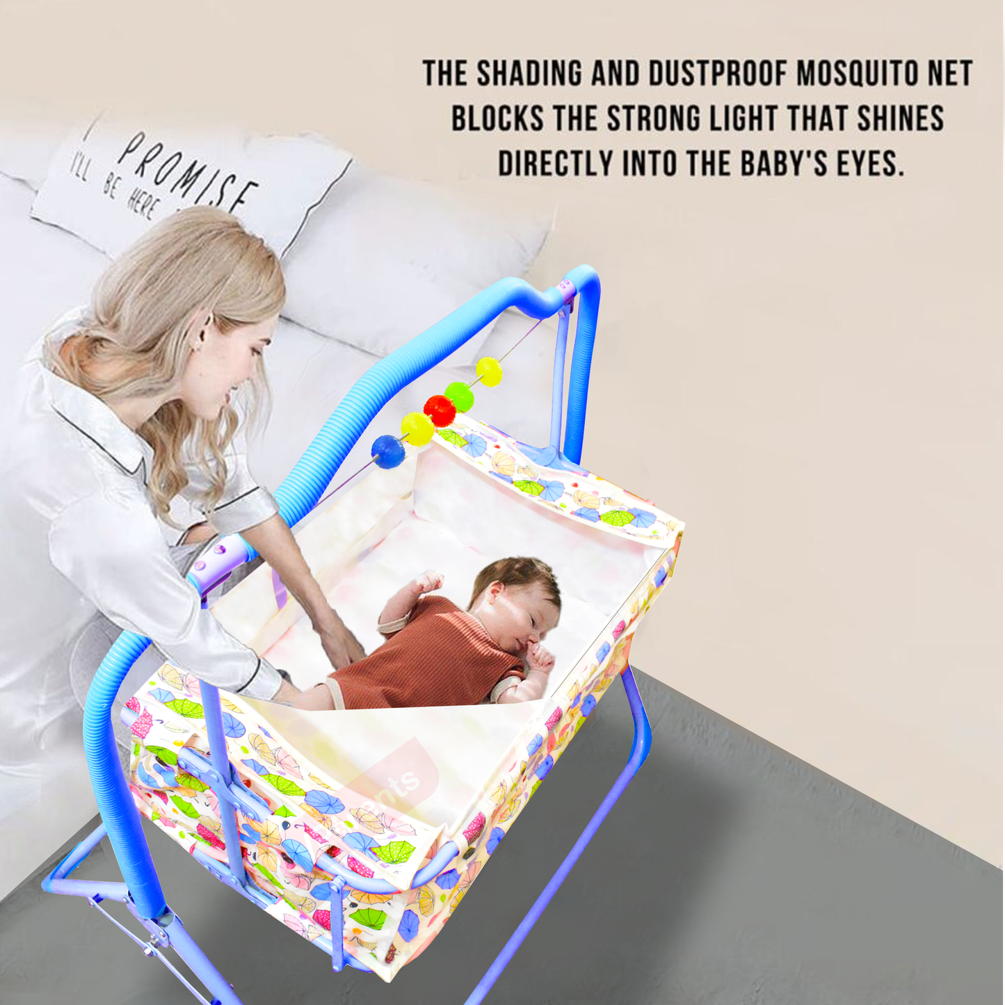 VParents Umbi New Born Baby Crib Bassinet cot Swing Cradle Jhula Palna