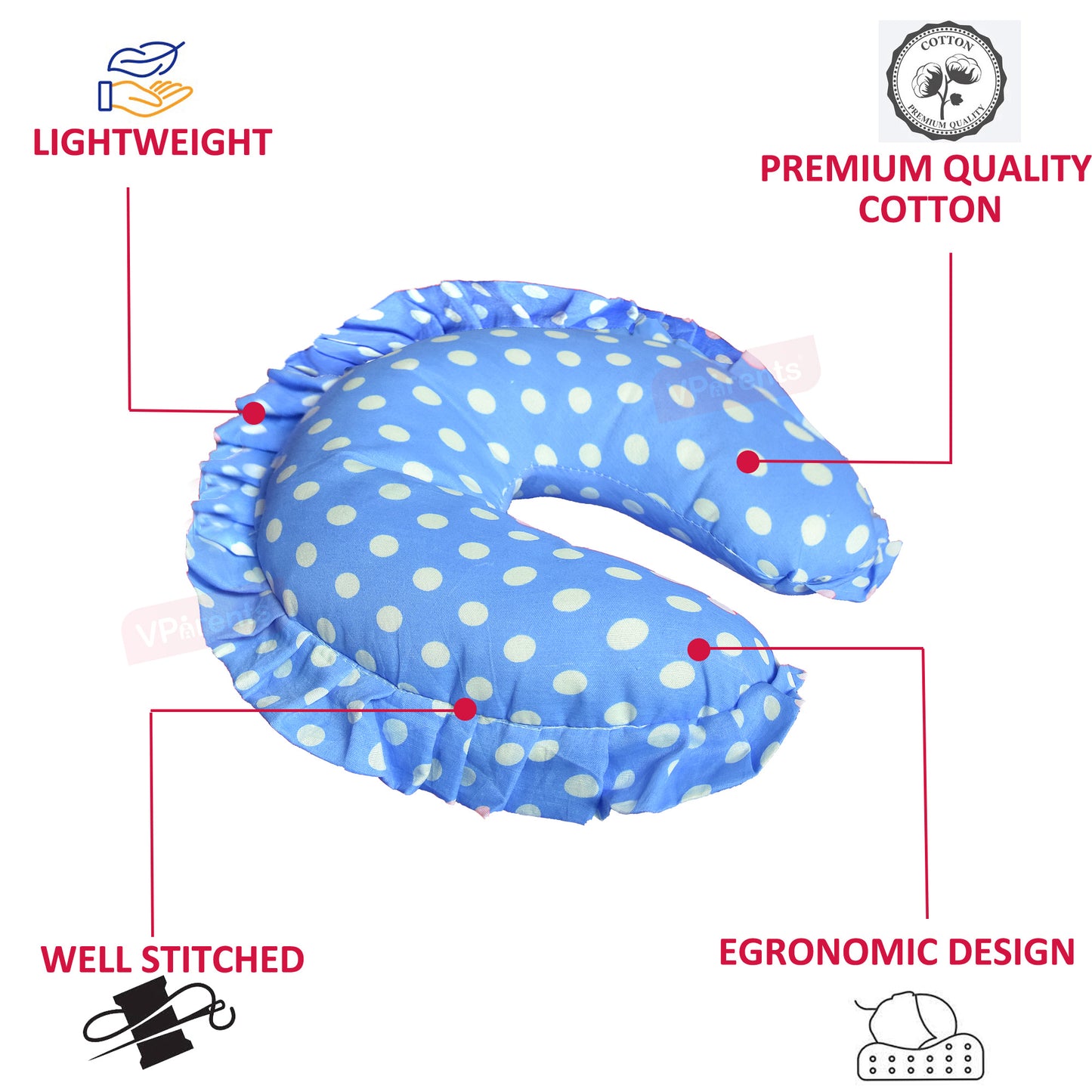 VParents Toddler Neck Support Soft Pillow for New Born Baby U Shape Pillow