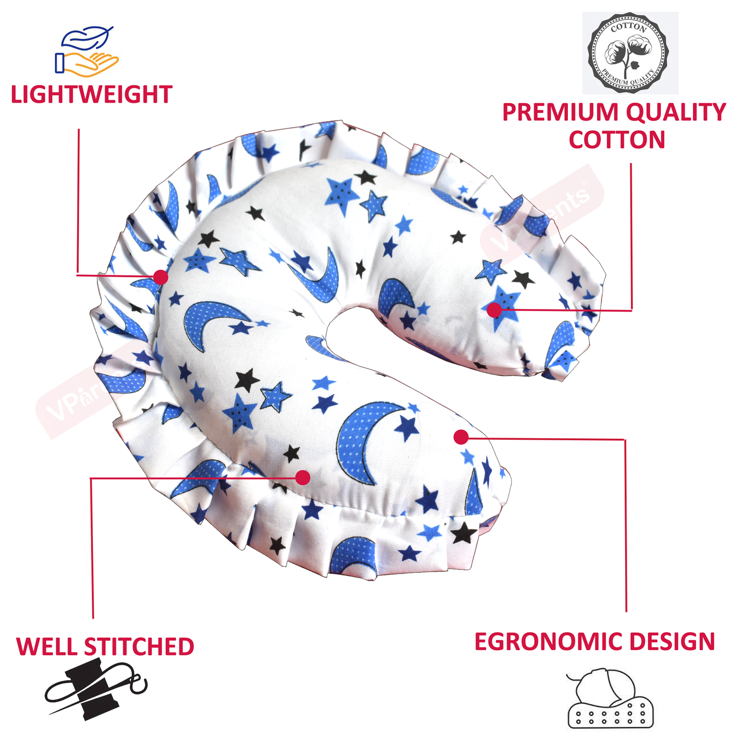 VParents galaxy  Neck Support Soft Pillow for New Born Baby U Shape Pillow