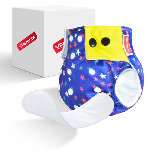 Star Print Reusable and Adjustable Cloth Diapers With Insert (Star)