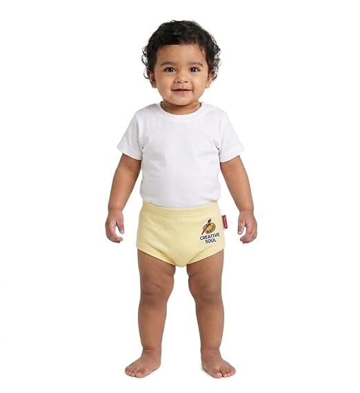 VParents Bloomer for Kids Unisex, 100% Pure Cotton Soft & Breathable Underwear Bloomers for Baby Comfortable & Durable - beige 2-4 years