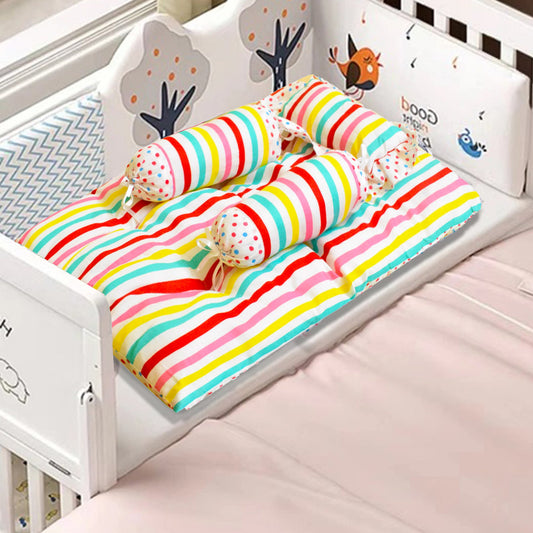 VParents Mite Baby 4 Piece Bedding Set with Pillow and Bolsters
