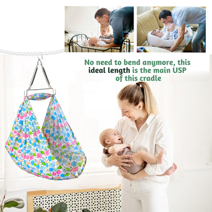 VParents Chunky  Baby Swing Cradle with and Spring (Blue) VParents