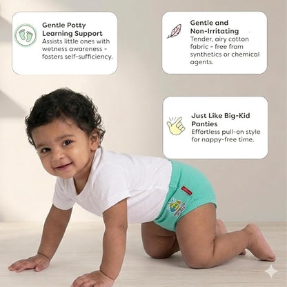 VParents Bloomer for Kids Unisex, 100% Pure Cotton Soft & Breathable Underwear Bloomers for Baby Comfortable & Durable - Green 2-4 years (Copy) (Copy)