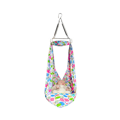 VParents Chunky  Baby Swing Cradle with and Spring (Blue) VParents