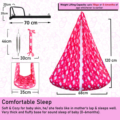 Sunny Baby Swing Cradle with Mosquito net Spring and Metal Window Cradle Hanger