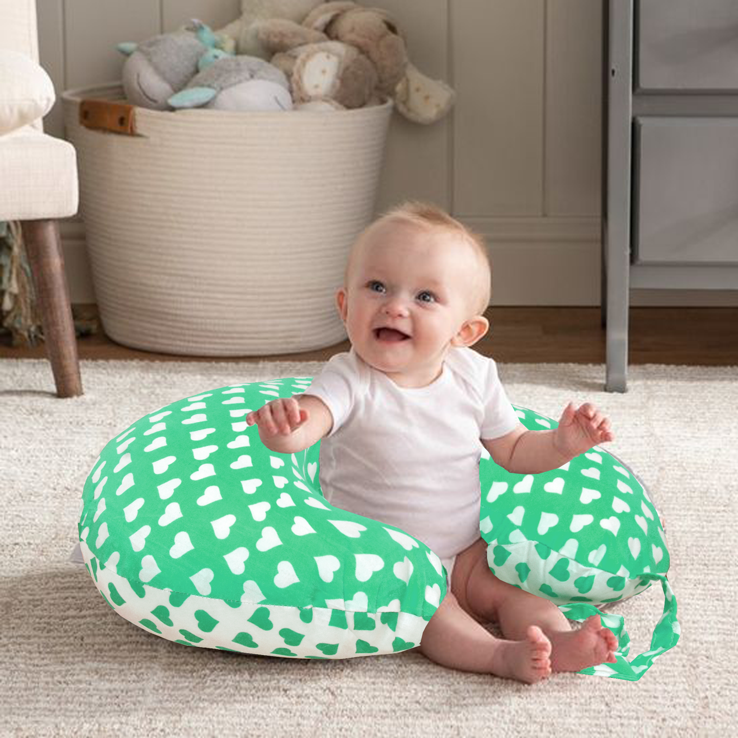 VParents Rosy Baby Multipurpose Baby Feeding Nursing Cum Maternity Pillow