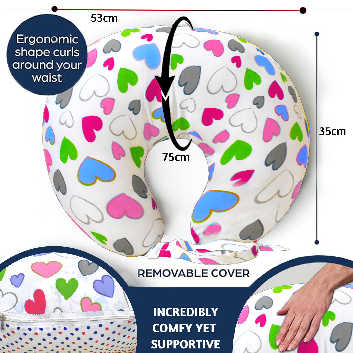 Daisy Multipurpose Baby Feeding Nursing Cum Maternity Pillow for New Born