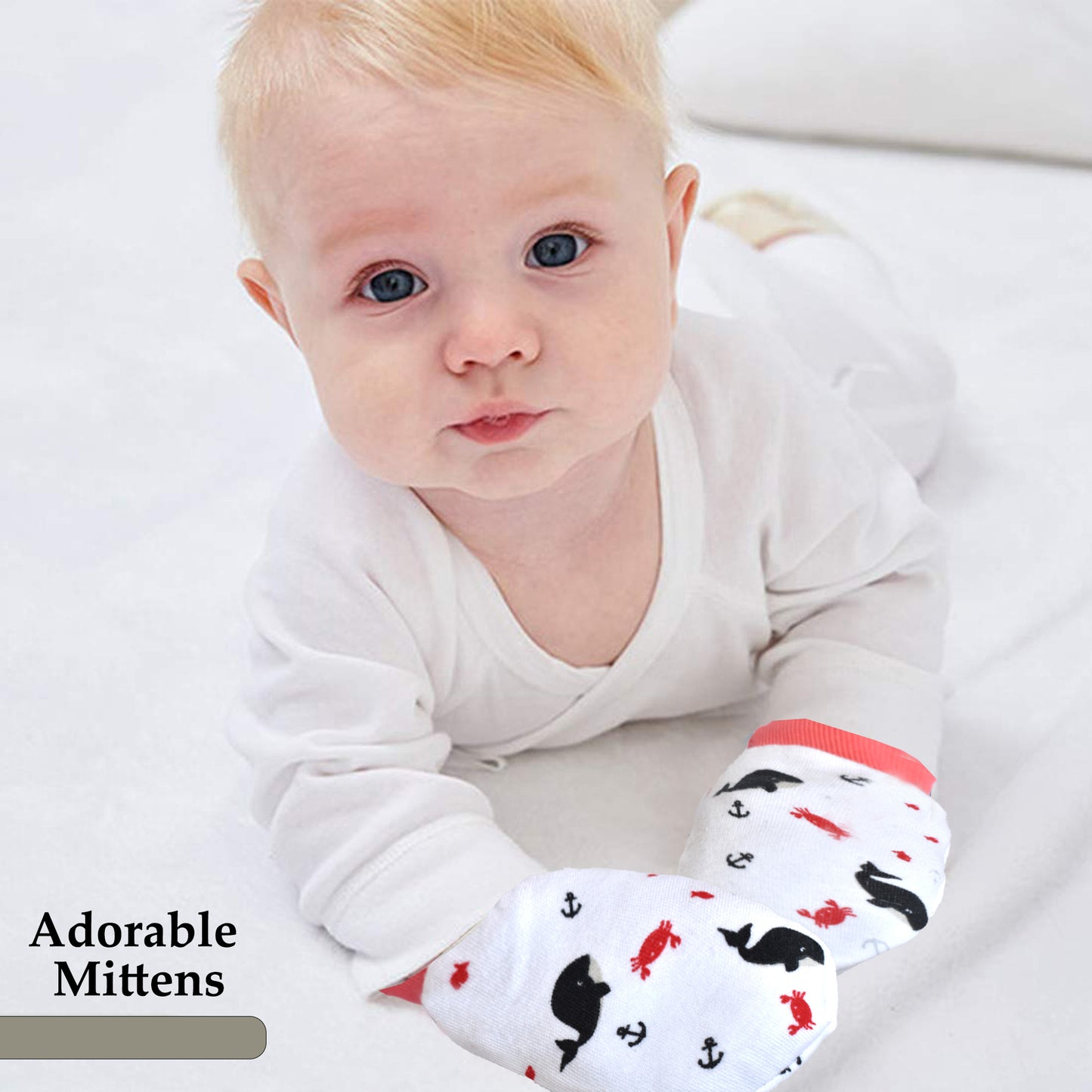 Baby Mittens Caps Gloves and Booty Combo Set - (0-3 Months)