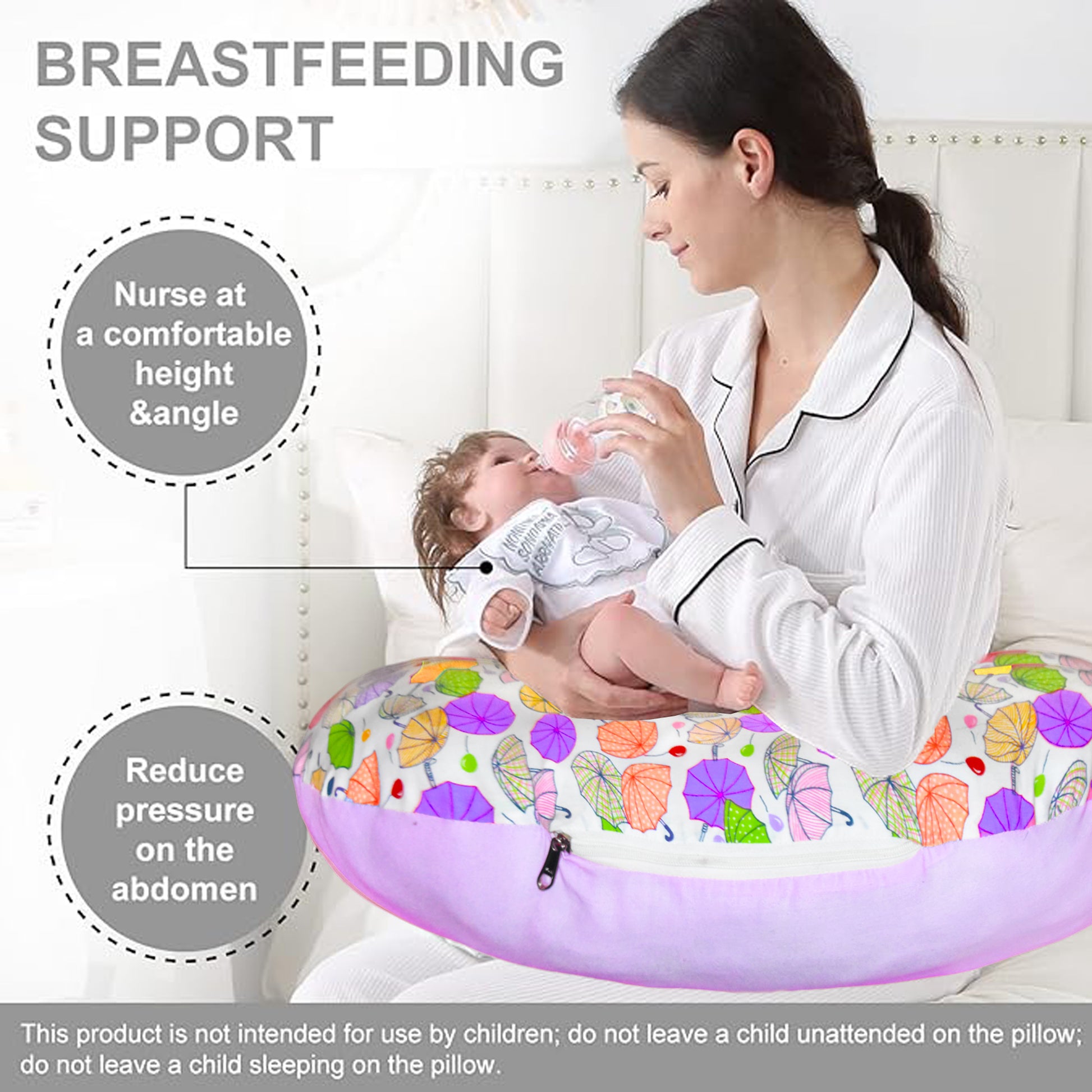 VParents Baby Breast Feeding Pillow, Nursing Pillow, Maternity Feeding Pillow for mother and New born baby (Chunky) (Copy) VParents