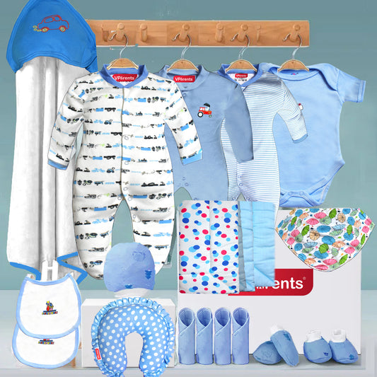 Newborn baby apparel essentials combo for baby boy  Pack of 17