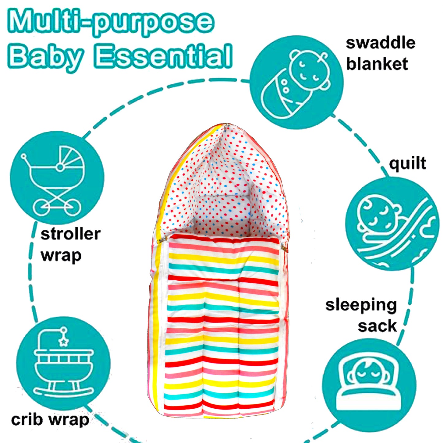 Mite Baby Sleeping Bag Cum Carrying Bag