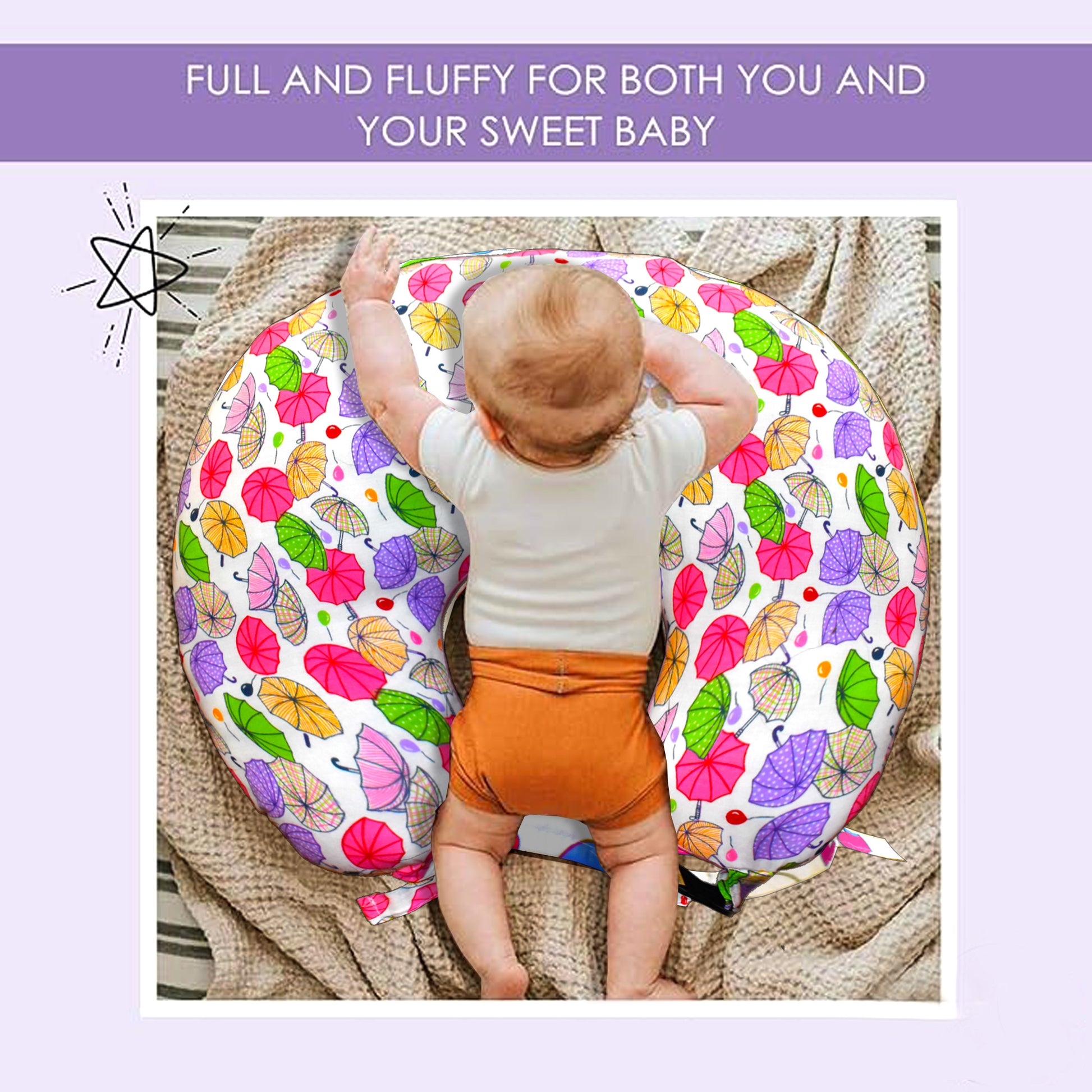 VParents Baby Breast Feeding Pillow, Nursing Pillow, Maternity Feeding Pillow for mother and New born baby (Chunky) VParents