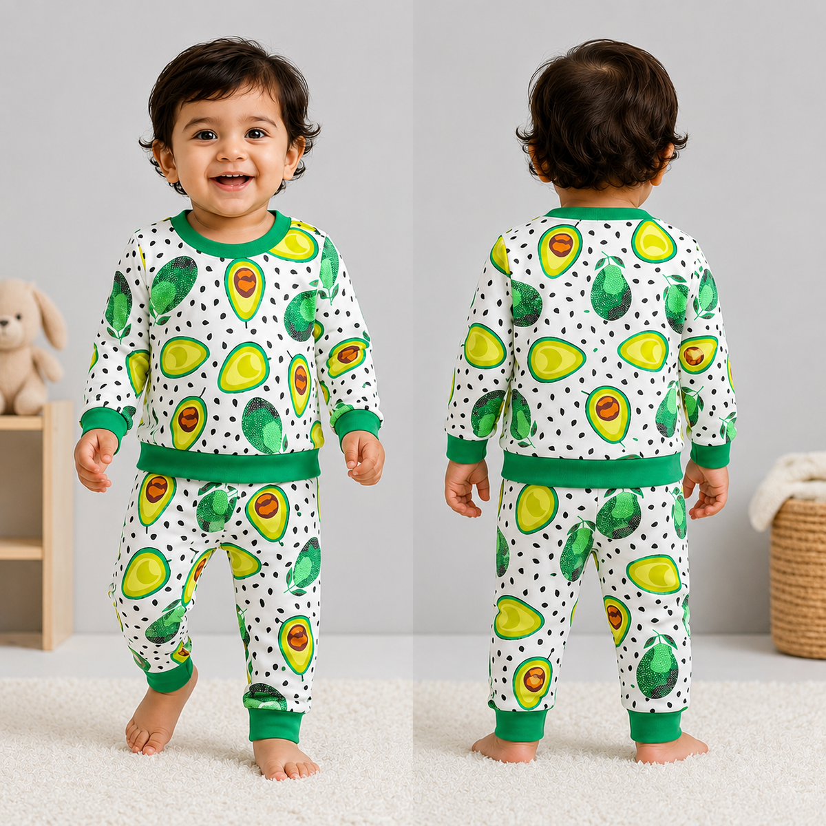 VParents  100% cotton Baby and Kids Cotton Printed  Nightwear