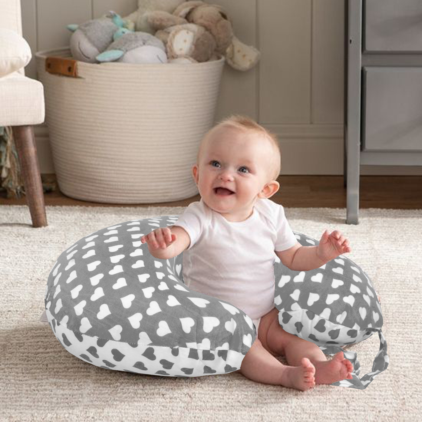 VParents Rosy Baby Multipurpose Baby Feeding Nursing Cum Maternity Pillow