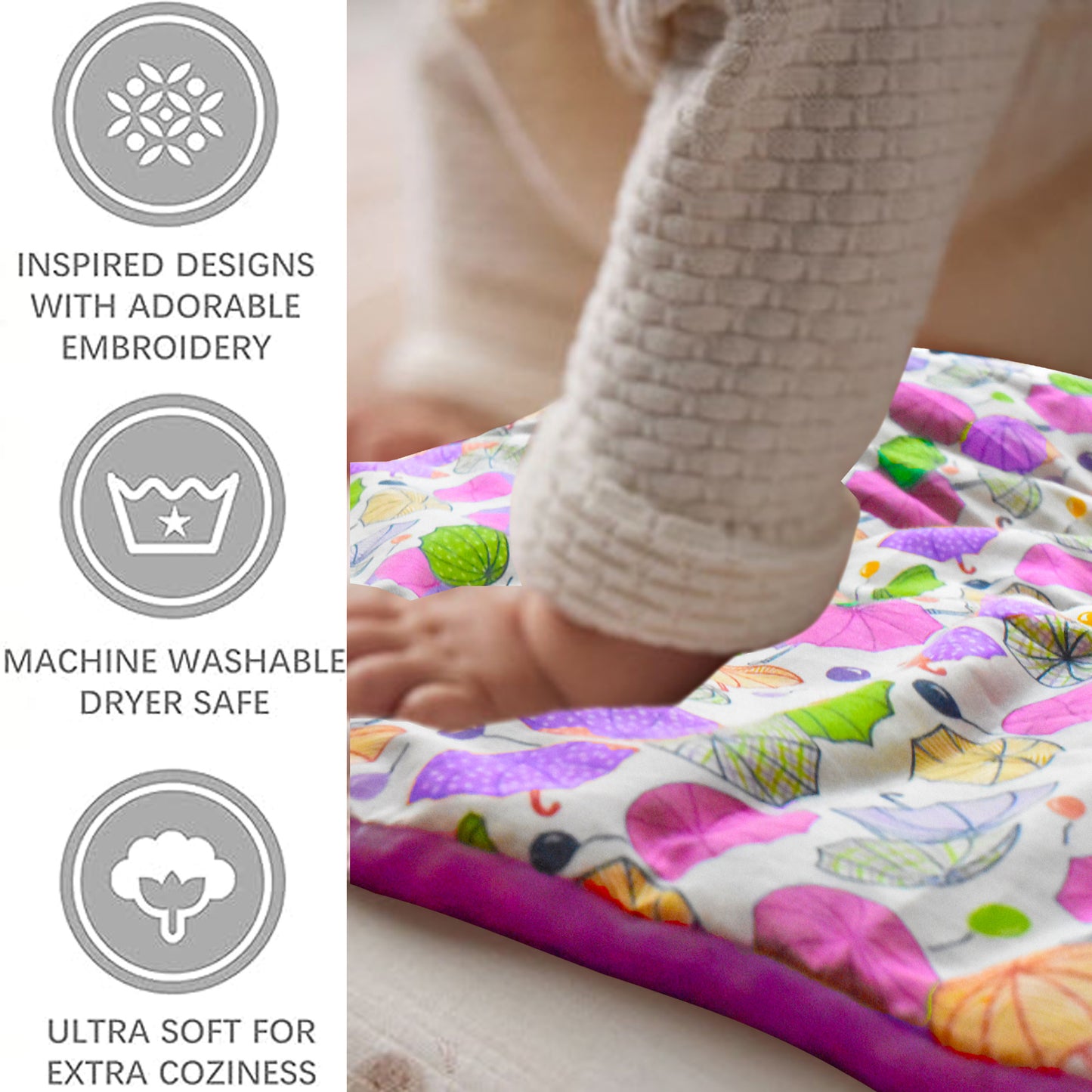 VParents Chunky Baby & Kids Comforter Soft All Season Use Reversible Blanket (280 GSM, for Upto 7-8 Years Child) (60 X 40 Inches) (5 X 3.3 Feet) (152.4 X 101.6 Cm)