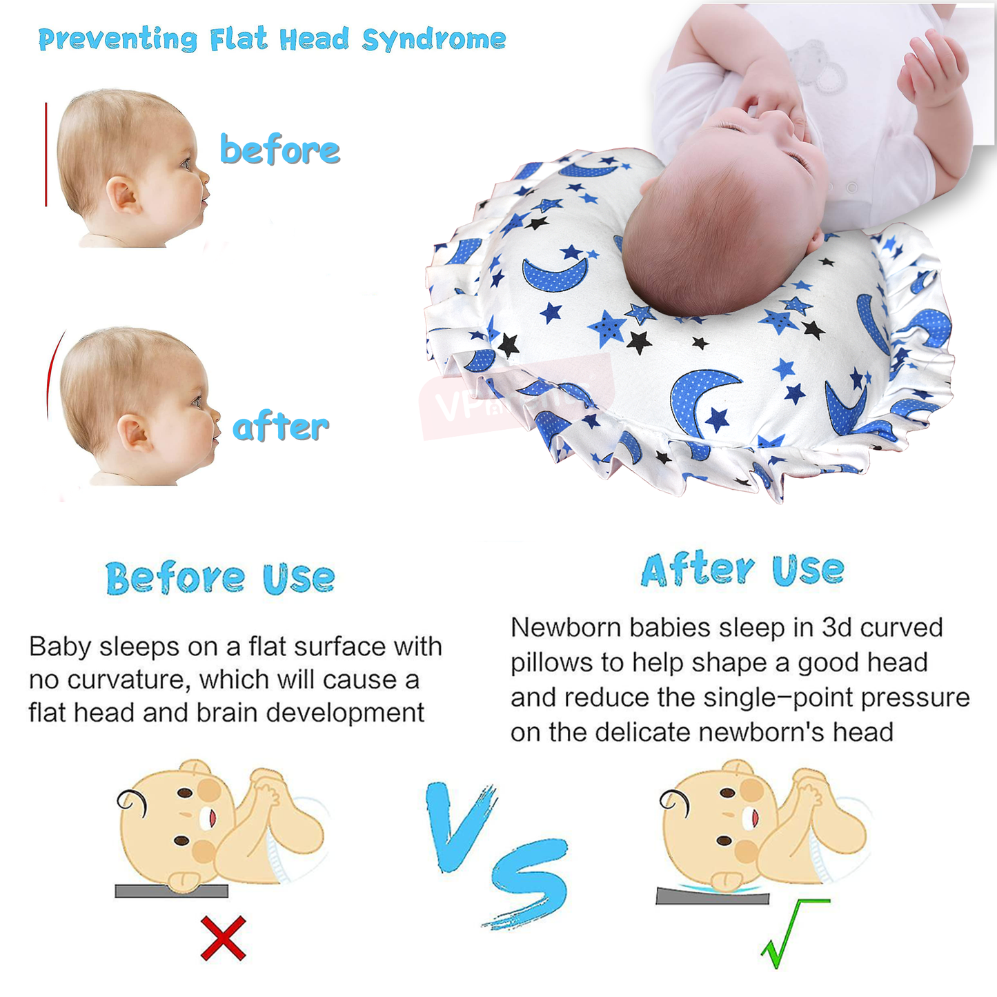 infant head support pillow