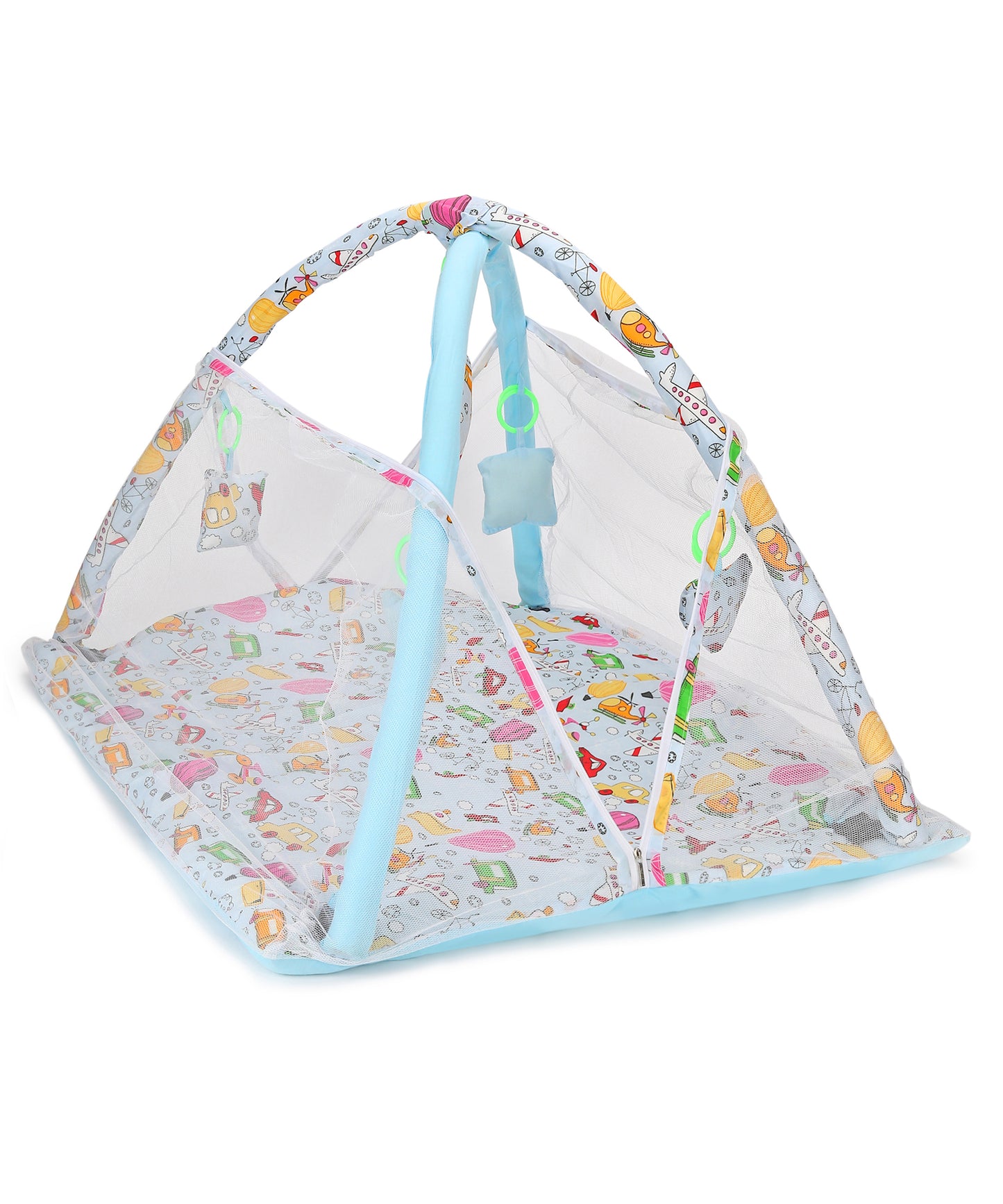 VParents Perry Baby Bedding Set/Baby Bedding Mattress Set with Mosquito Net/Baby Bed Set and Baby Play Gym with Mosquito Net