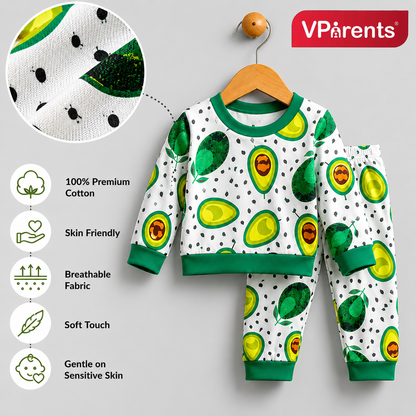 VParents  100% cotton Baby and Kids Cotton Printed  Nightwear