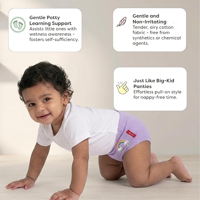 VParents Bloomer for Kids Unisex, 100% Pure Cotton Soft & Breathable Underwear Bloomers for Baby Comfortable & Durable - Purple 6-12 months