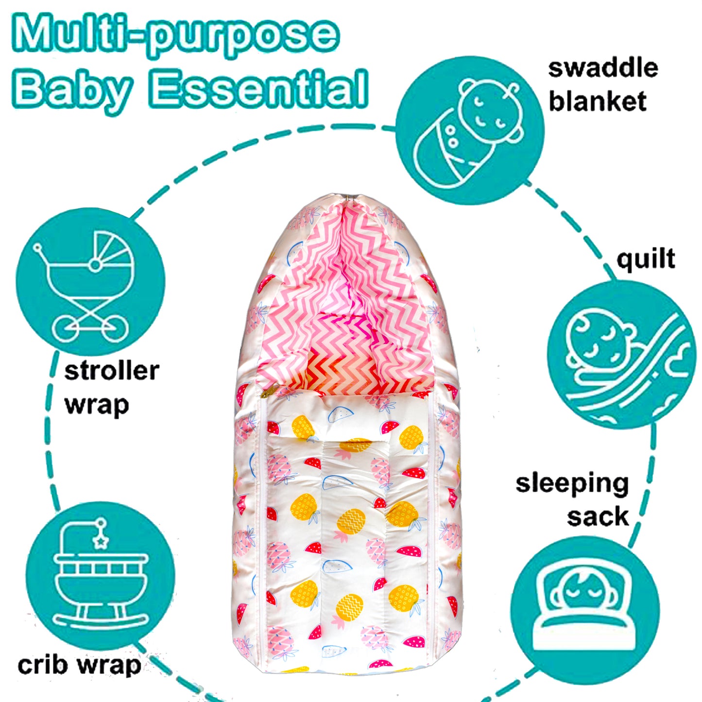 Fruity Baby Sleeping Bag Cum Carrying Bag