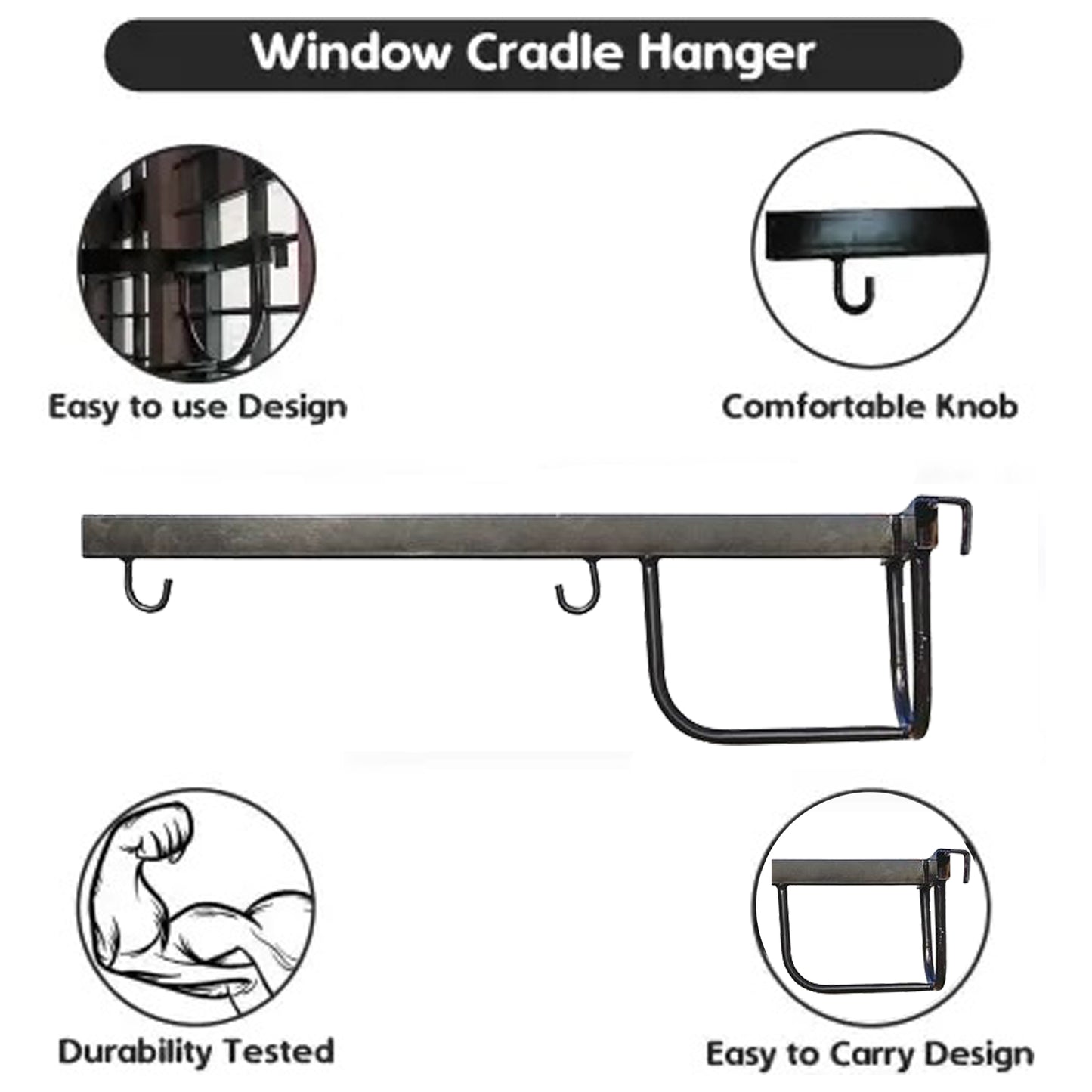 VParents Window Baby Cradle cot Metal Hanger