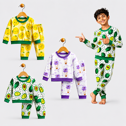 VParents  100% cotton Baby and Kids Cotton Printed  Nightwear