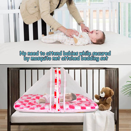 VParents cheeky cheeky  Baby Bed with Mosquito Net with Zip Closure & Neck Pillow