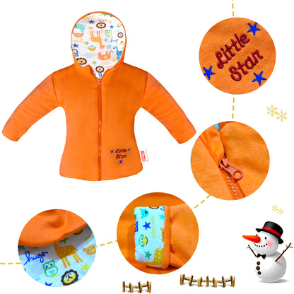 VParents Baby Unisex Kid's Regular Jacket ( Orange)