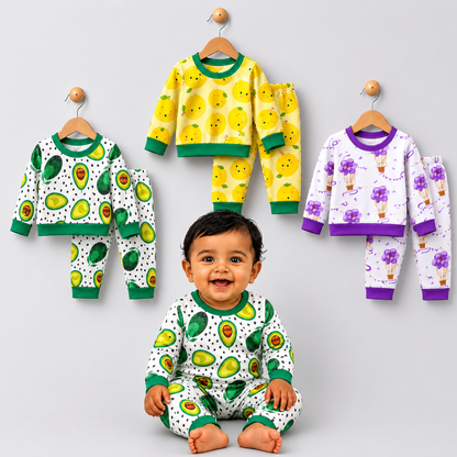 VParents  100% cotton Baby and Kids Cotton Printed  Nightwear