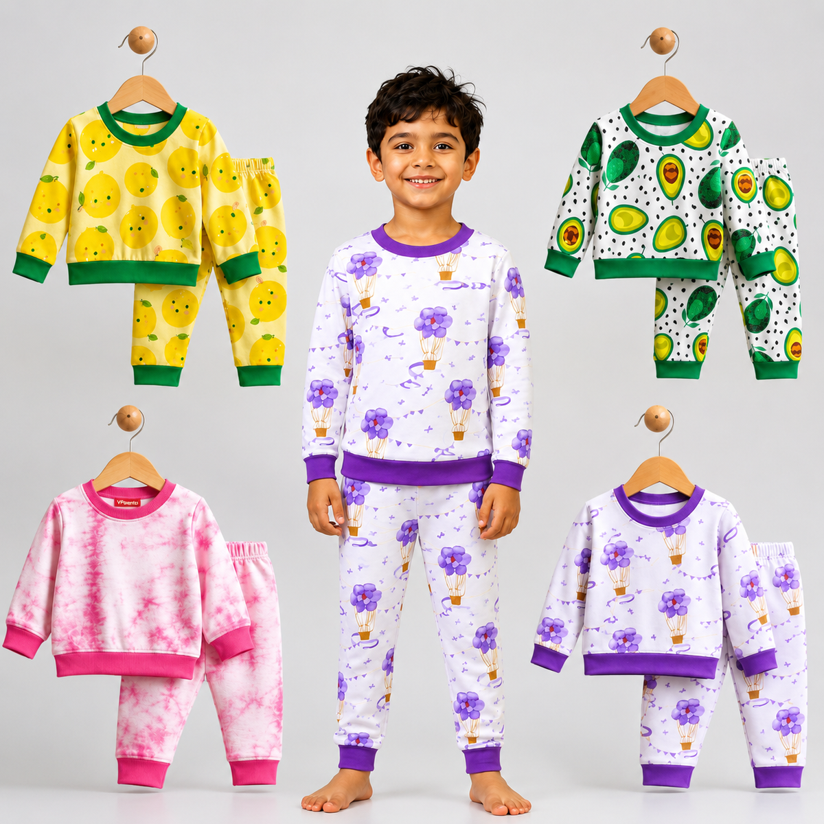 VParents  100% cotton Baby and Kids Cotton Printed  Nightwear