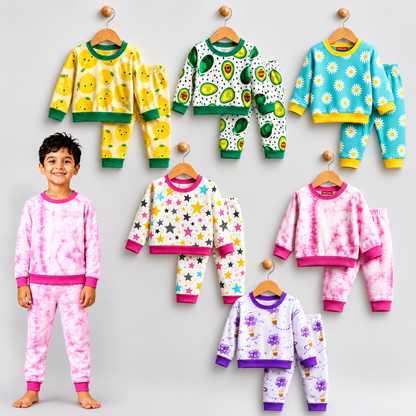 VParents  100% cotton Baby and Kids Cotton Printed  Nightwear